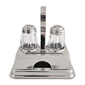 VTG Salt & Pepper Shakers Toothpick Caddy Mepra Inox MCM 18-10 | Made In Italy